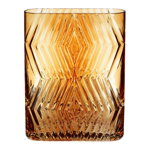 Vază din sticlă Hübsch Deco, înălțime 18 cm, portocaliu, Hübsch