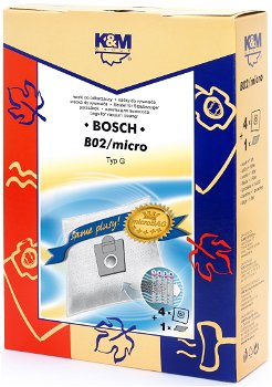 Sac aspirator pentru Bosch/Siemens typ E,D,G, sintetic, 4 saci + 1 filtru, K&M