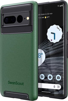 Husa de protectie cu strat dublu Google Pixel 7 Pro SwanScout, verde, policarbonat, 6,7 inchi, 
