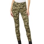 Incaltaminte Femei Signature by Levi Strauss Co Gold Label Totally Shaping Pull-On Skinny Jeans Cedarview Camo Khaki Green, Signature by Levi Strauss & Co. Gold Label
