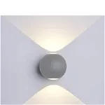 Lampa LED Perete Rotund Corp Gri 6W Alb Neutru, Optonica
