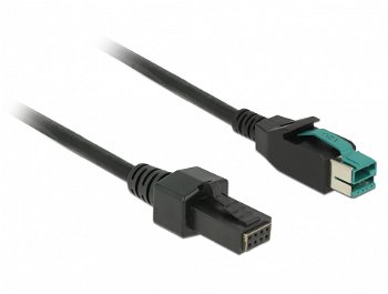 Cablu PoweredUSB 12 V la 2 x 4 pini T-T 5m pentru POS/terminale, Delock 85486, Delock
