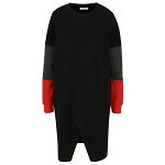 Rochie - pulover neagra cu croi asimetric - Noisy May Winner
