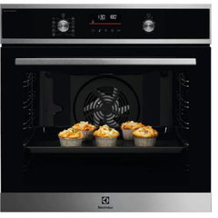 Cuptor Electrolux ELECTRIC  EOD6P66X,Electric, 72 l, Autocuratare pirolitica, SteamBake, Grill, Timer cu display electronic, Clasa A+, Inox antiamprenta