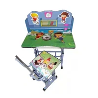 Set Birou și Scaun pentru Copii Engross – Tematică Fotbal, cu Numărătoare și Ceas Educațional, 