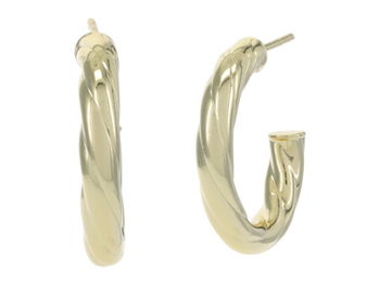 Bijuterii Femei Argento Vivo Small Twisted Post Hoop Earrings Gold, Argento Vivo