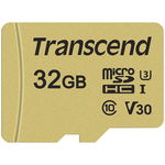 microSDHC USD500S 32GB CL10 UHS-I U3 Up to 95MB/S +adapter, Transcend