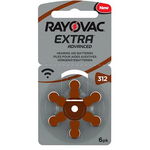 Baterii RAYOVAC 312 pentru proteze auditive Zinc Aer 60 baterii 10 seturi rayovac 312