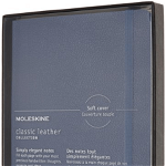 Carnet - Moleskine - Classic Italian Leather - Soft Cover, Large, Ruled - Forget Me Not Blue
