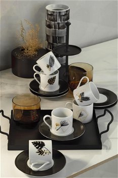 Set cești de cafea, Multicolor, 6x5x6 cm, Kütahya Porselen