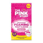 Pudra spumanta pentru curatarea vasului de toaleta Stardrops The Pink Stuff 3×100 grame, 