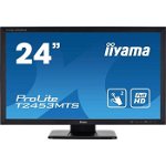 Monitor VA LED iiyama 23.6" T2453MTS-B1, Full HD (1920 x 1080), VGA, DVI, HDMI, Touchscreen, Boxe, 4 ms (Negru), iiyama