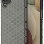 Hurtel Honeycomb etui pancerny pokrowiec z żelową ramką Samsung Galaxy A12 czarny, Hurtel