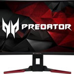 Monitor Gaming VA LED Acer Predator 31.5" Z1 Z321QU, WQHD (2560 x 1440), HDMI, DisplayPort, USB 3.0, Boxe, G-SYNC™, 165 Hz, 4 ms (Negru/Rosu)