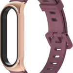 BANDA PENTRU MI BAND 3/4/5/6 XIAOMI PREMIUM RED BURGUNDY, NoName