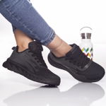 Pantofi sport aimee textil negru-gri-inchis, ALOGO