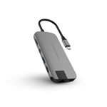 HyperDrive USB Type C Hub Dongle, 8in1 USBC Multiport Adapter for MacBook, Ultrabook, C-USB Device, Aluminum USB-C Adaptor w Gigabit Ethernet, PD Charging, Micro n SD Reader, HDMI, Mini DP, 2xUSB3.1