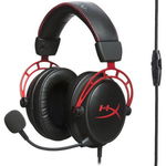 Casti gaming HyperX Cloud Alpha, drivere 50mm Dual Chamber, microfon detasabil cu noise cancelling, certificat Discord TeamSpeak, spuma cu memorie, multiplatforma, negru rosu