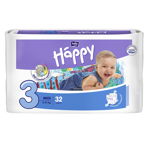 Scutece Happy Midi 5-9 kg, 32 bucati, Bella Baby, Bella Baby