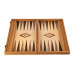 Set joc table/backgammon lemn cu aspect de stejar – 47,5 x 60 cm