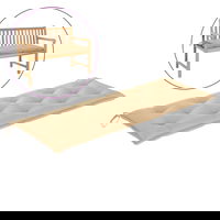 Perna banca de gradina vidaXL, bej, 150x50x7 cm, material oxford, 1.47 kg