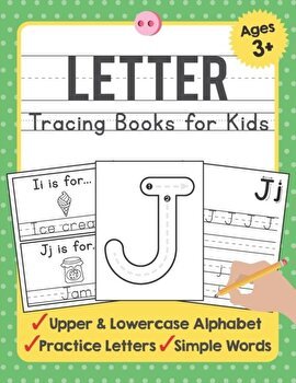 Letter Tracing Books for Kids Ages 3-5: A Beginning Letter Tracing Book for Toddlers (A-Z) With Activity Book for Kids, Paperback - Tuebaah