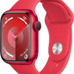 Apple Apple Watch 9, GPS, Cellular, Carcasa RED Aluminium 41mm, RED Sport Band - M/L, Apple