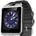 Smartwatch iUni S30 Plus, Capacitive touchscreen 1.54inch, Procesor Dual-Core 1.2GHz, 128MB RAM, Bluetooth, Bratara silicon, Camera foto, Functie telefon (Negru/Argintiu), iUni