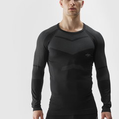 Lenjerie termoactivă fără cusături (bluză) pentru bărbați - neagră, 4F Sportswear