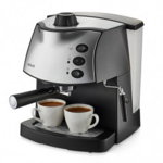 Mașină espresso MUHLER MCM-1587, 850W, 15 bar, 1,5 litri, disc crem, 2 strecurătoare, oțel inoxidabil / negru, MUHLER