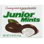 Junior Mints Mini's Dark Chocolate - ciocolată neagră și mentă 10g, Junior Mints