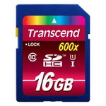 SDHC 16GB 600X Class 10 UHS-I, Transcend