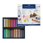 Creioane pastel soft Faber-Castell, 24 culori/set