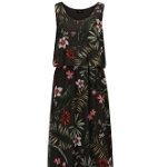 Rochie maxi verde inchis cu print floral ONLY Maya, ONLY