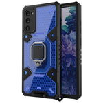 Husa Spate Upzz Techsuit Honeycomb Armor Cu Inel Metalic Compatibila Cu Samsung Galaxy S20 FE Albastru