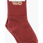 Palm Angels Teddy Embroidered Stretch Socks Red