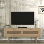 Comodă TV gri/bej 140x55 cm Titan – Marckeric, Marckeric