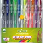 Pixuri gel fluorescente Cricco 10 culori