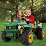 Tractor electric Peg Perego JD Gator HPX, 12V, 3 ani +, Verde, Peg Perego