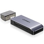Card reader UGREEN CM180, micro SD / SD, conector USB, 5Gbps, Silver, UGREEN