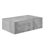 Noptiera montabila pe perete, un sertar, 46 x 30 x 15 cm, PAL, aspect gri beton, 