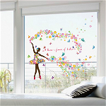 Sticker decorativ fereastra Ballerina 60x90cm, Sticky Art