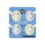 Suzeta de noapte Tommee Tippee Closer to Nature Breast like pacifier, 0-6 luni, Roz Galben, 4 buc, Tommee Tippee