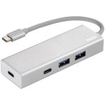 Hub multiport Hama Type-C, 2 x USB-A, 2 x USB-C, Aluminiu