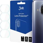 Set 4xFolie Protectie Sticla Flexibila 3MK pentru Camera Xiaomi Mi 10T Lite 5G, Structura Incasabila, 7H, 0.2 mm, 3MK