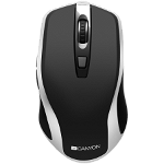 CANYON MW-19 2.4GHz Wireless Rechargeable Mouse with Pixart sensor  6keys  Silent switch for right/left keys DPI: 800/1200/1600  Max. usage 50 hours for one time full charged  300mAh Li-poly battery  Black -Silver  cable length 0.6m  121*70*39mm ...