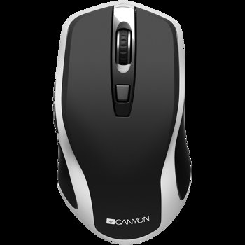CANYON MW-19 2.4GHz Wireless Rechargeable Mouse with Pixart sensor  6keys  Silent switch for right/left keys DPI: 800/1200/1600  Max. usage 50 hours for one time full charged  300mAh Li-poly battery  Black -Silver  cable length 0.6m  121*70*39mm ...