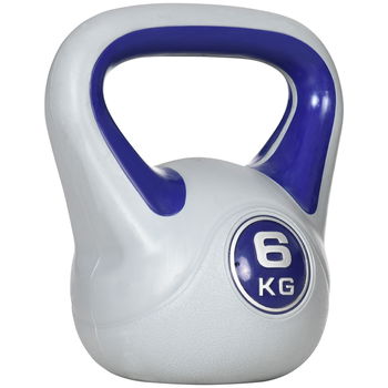 SPORTNOW Kettlebell 6kg pentru Exerciții, Protecție Moale, Bază Plată, PU și Nisip, 20x13x22 cm, Violet | Aosom Romania, SPORTNOW