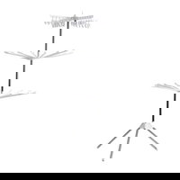 Uscator vertical de rufe Laundry Dryer, 170 cm, pliabil, 16 brate rotative, Alb