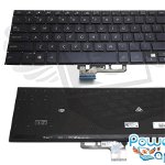 Tastatura Asus ZenBook UX530UX Neagra cu Palmrest Albastru Inchis iluminata backlit, Asus
